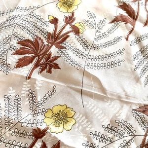 JAPANESE HAND ROLLED SILK FLORAL SCARF pink yellow